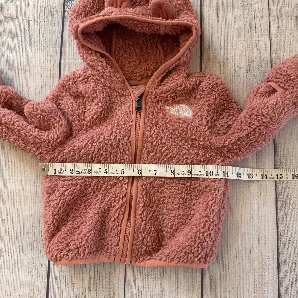 The North Face Baby Campshire Bear Hoodie Jacket Pink Moss 6-12 Months Ears